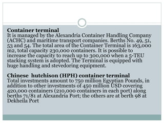 The port of alexandria | PPTX
