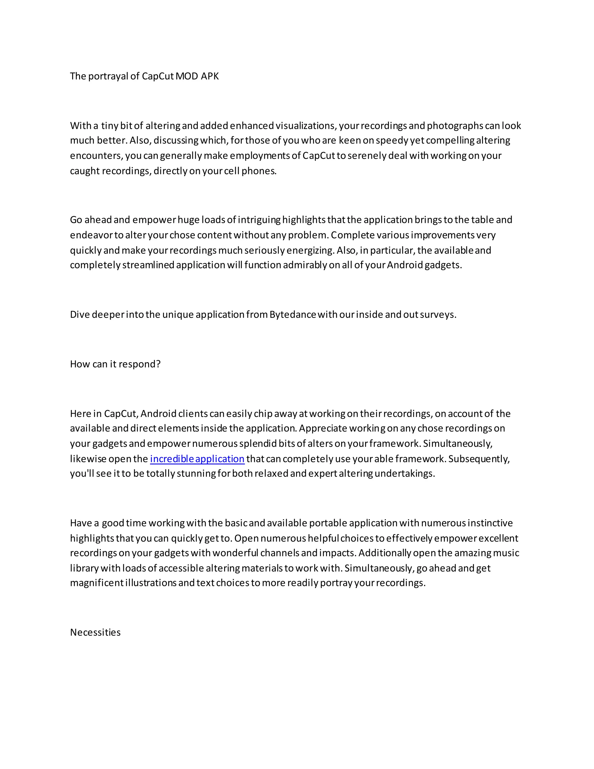 The portrayal of cap cut mod apk PDF