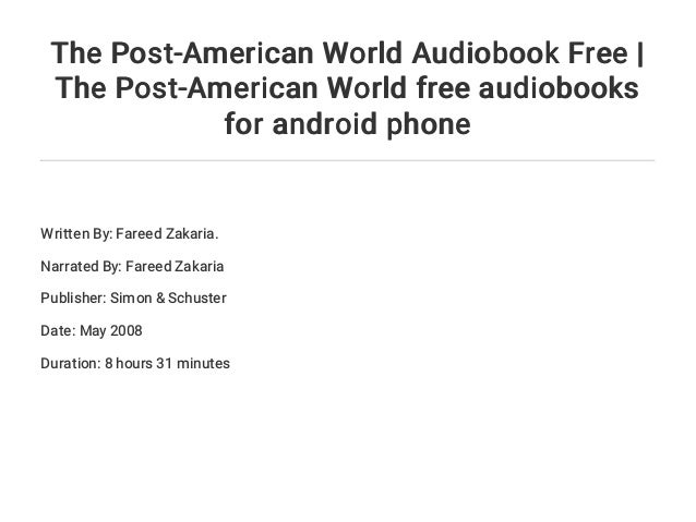 the post american world the post american world