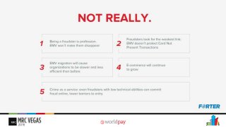 Actually, not really.
1. Being a fraudster is a profession, hurdles at the POS arena won’t make them look for a different profession
2. Fraudsters look for the weakest link, there is no such word as “safe”, there can only be “safer”.There is always a loophole and there are enough savvy fraudsters and fraud communities that will find it.
3. EMV migration is taking its toll in terms of organizational resources and is slowing the organization down. Ususally the samefunctions that are in chargeof the migration arealso in chargeof CNP fraud and fraudsters will take advantage of the factthat they will be preoccupied with a huge technological and organizational change. Unlike retailers and largecompanies which are subject to regulations, law, internal approval and “chain of command”, fraudsters areagileand quick and can act
on their ideas as they wish.
4. There’s greatROI in CNP fraud for fraudsters: Ecommerceand mobile will continue to grow,at a much higher rate than the POS. Fraudsters will be able to make a high profit in less effort.
5. The evolving Crime as a Service ecosystem makes it easy for amateurs and individuals to become fraudsters – with very low barriers to entry almost anyone can become a fraudster,making it a matter of quantity over quality and creating a huge variancein the level of skills and experience of the fraudsters.
 