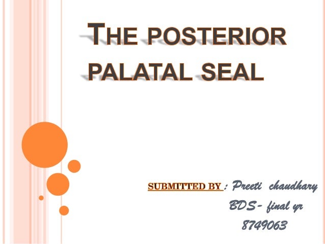 posterior palatal seal