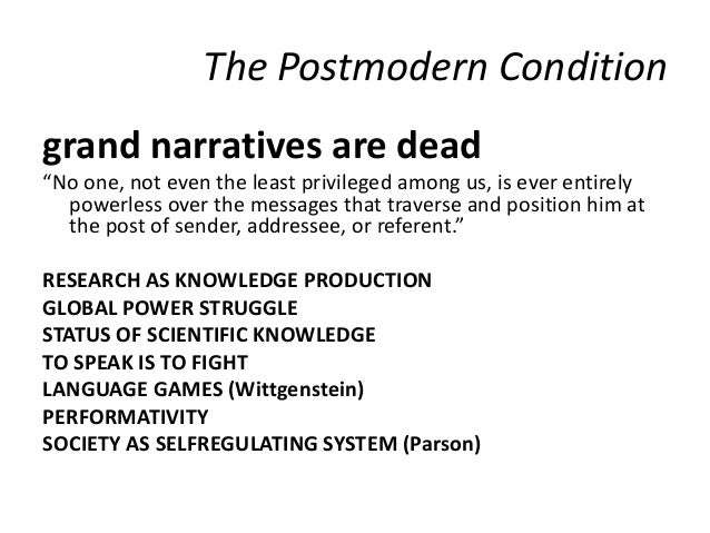 The postmodern condition pdf picture
