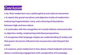 Comprehensive Exploration of the Postmodern Era in Literature and ...