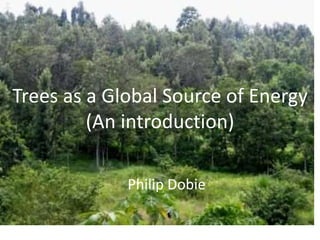 Trees as a Global Source of Energy 
(An introduction) 
Philip Dobie 
 