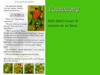 Vocabulary Still didn’t trust     encara no es fiava 