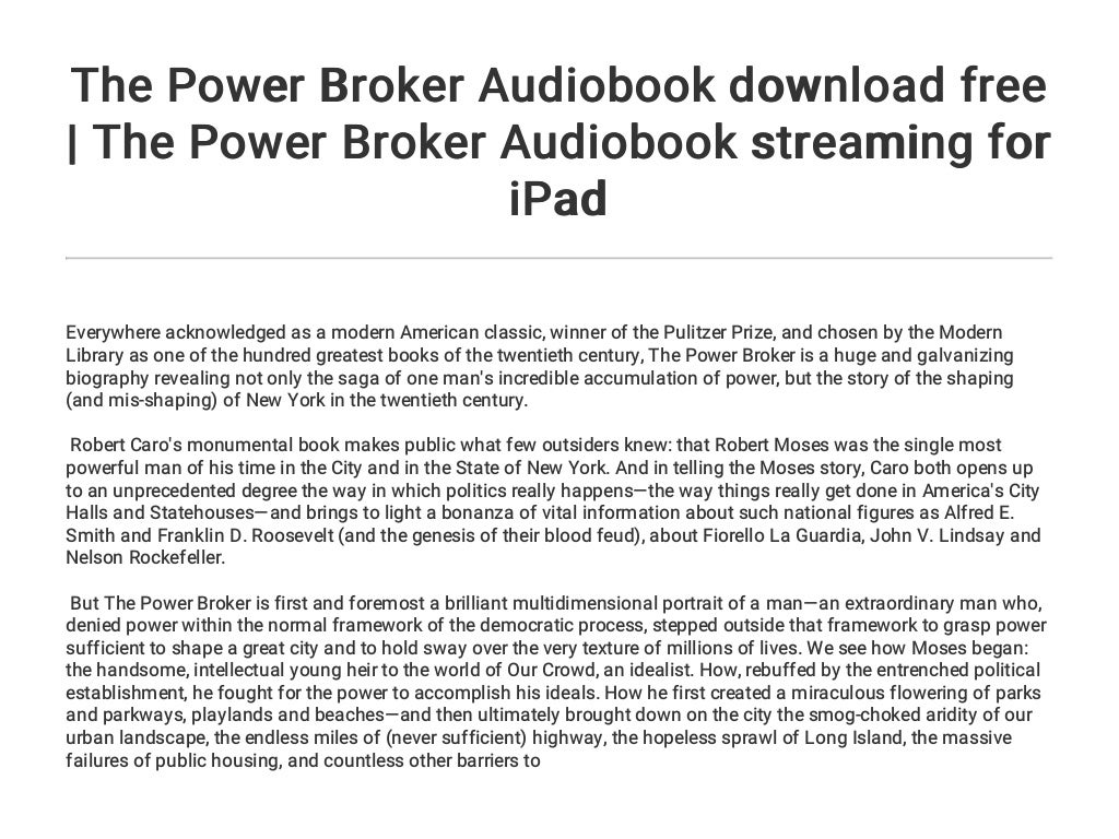 the power broker book review