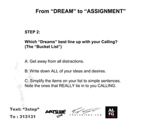 The Power of a Dream: How to Turn a Dream into an Assignment | PPT