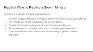 The Power of a Growth Mindset and Its Impact on Success | PDF