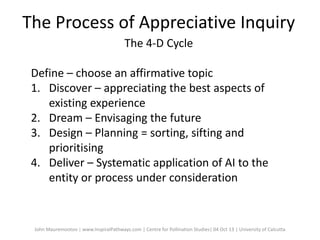 The Power of Appreciative Inquiry   - a talk delivered at the University of Calcutta (October 2013)