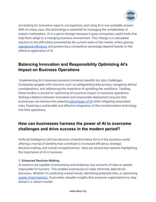 The Power of Artificial Intelligence Technology in Modern Business | PDF