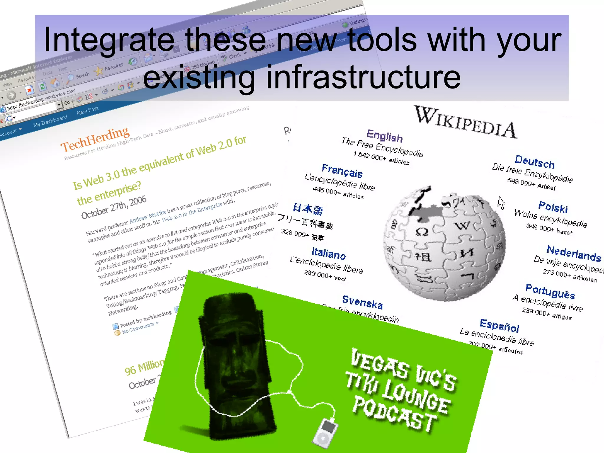 Integrate these new tools with your existing infrastructure 