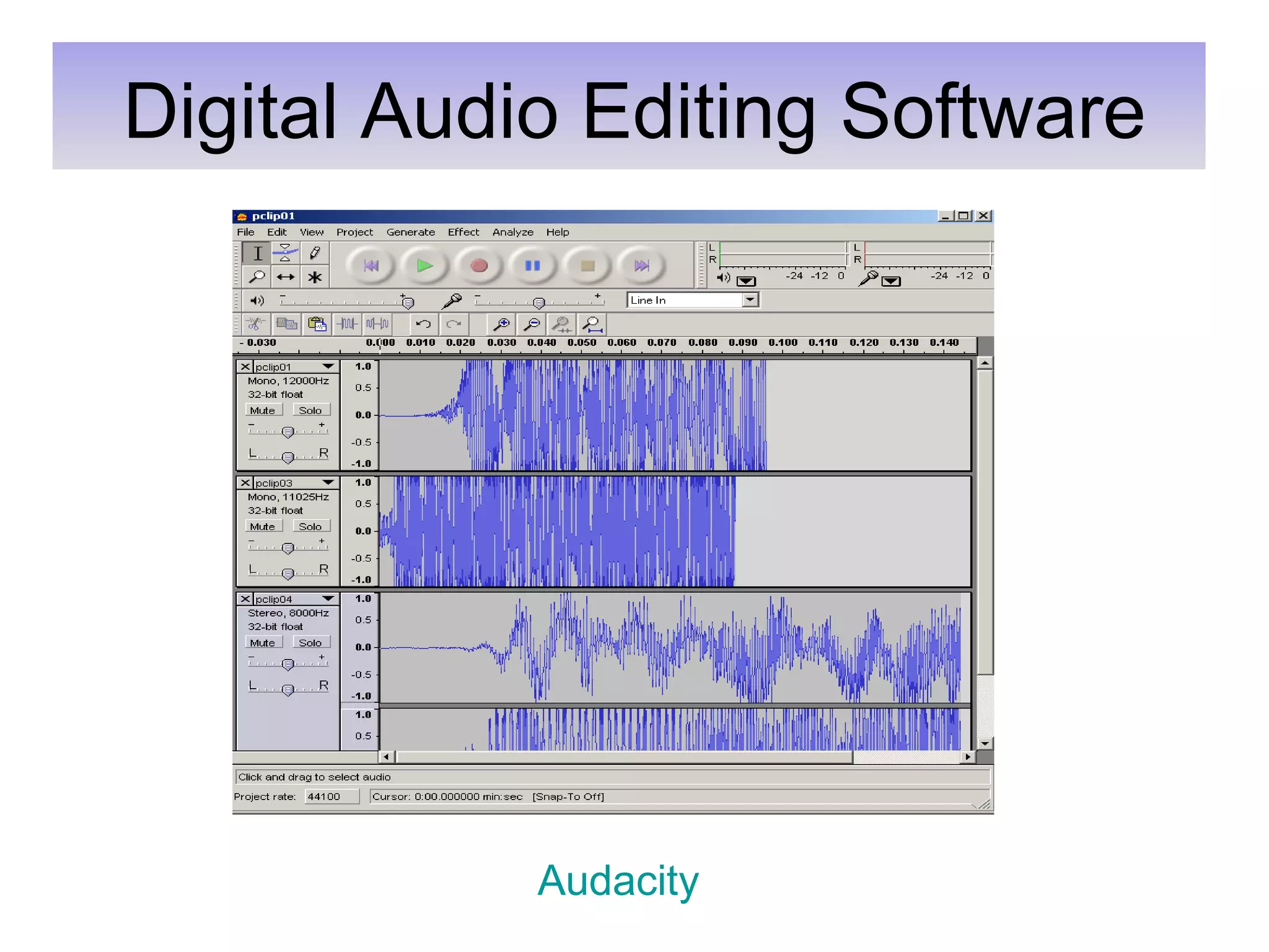 Digital Audio Editing Software Audacity 