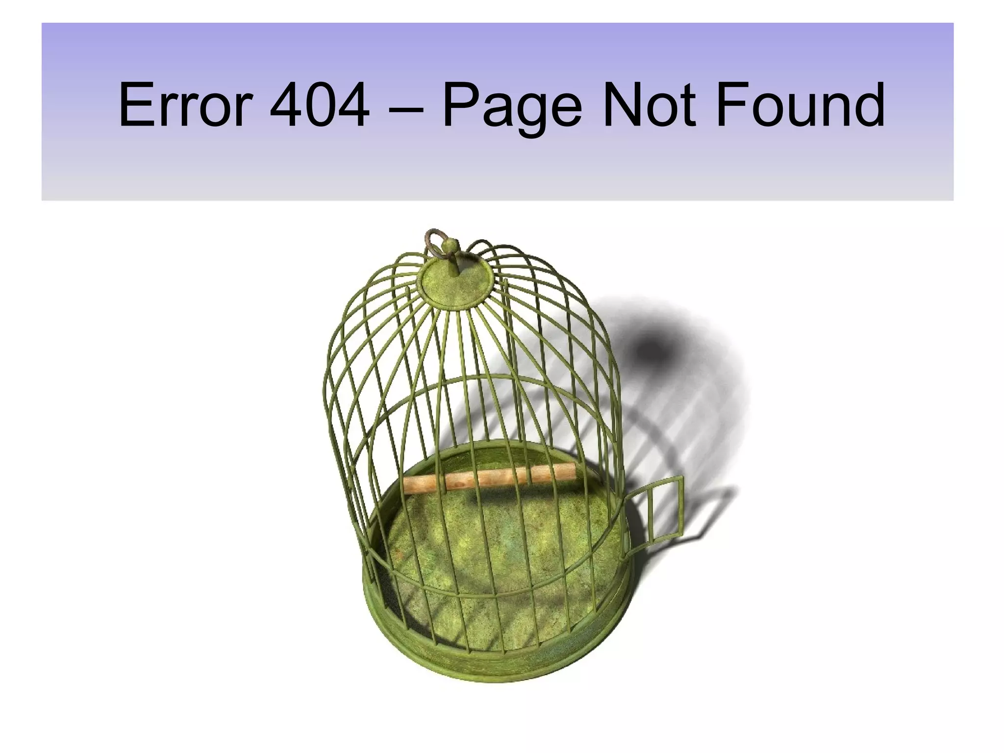 Error 404 – Page Not Found 