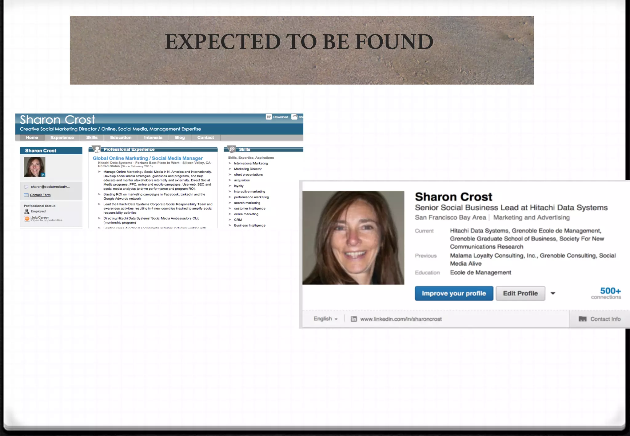 EXPECTED TO BE FOUND"


 