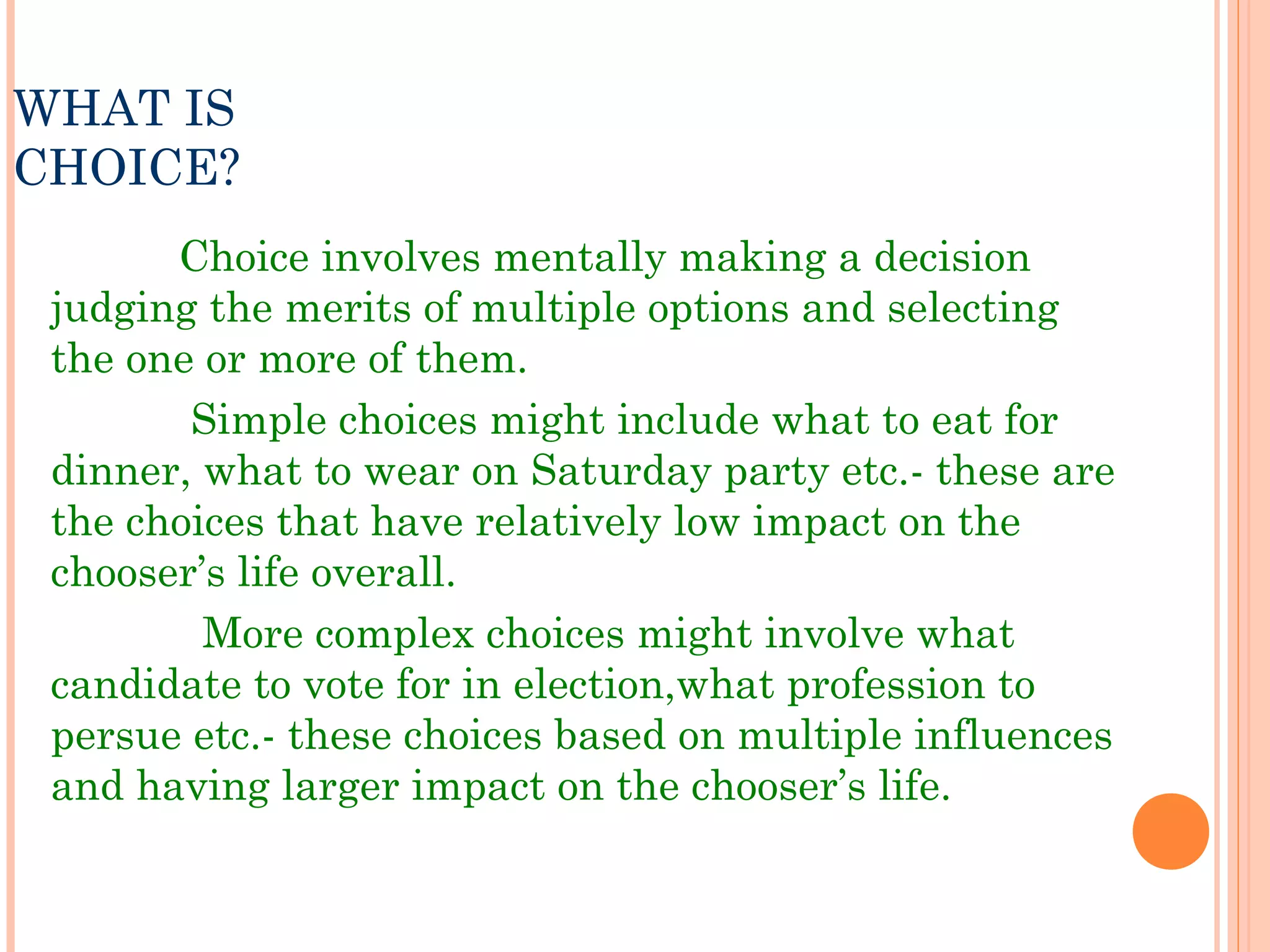 The power of choice ppt | PPT