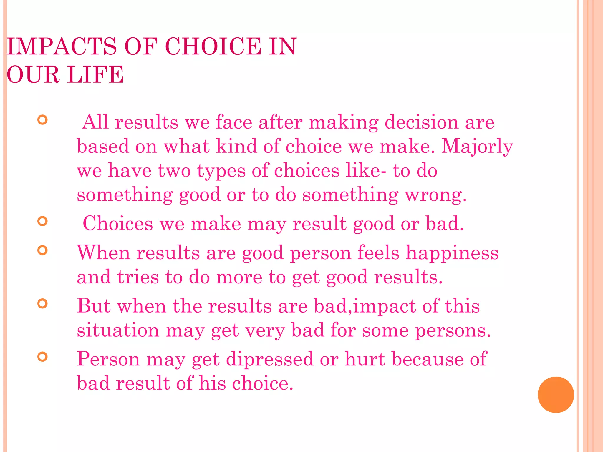 The power of choice ppt | PPT