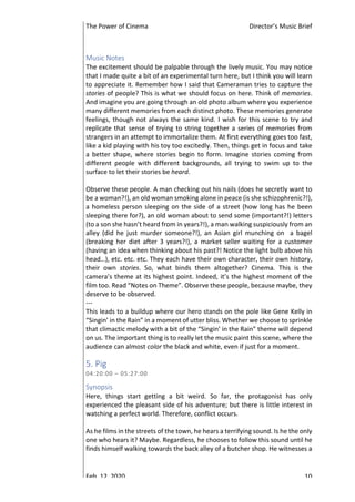 Cinema Note.pdf The Power of Cinema - Director's Music Brief | PDF
