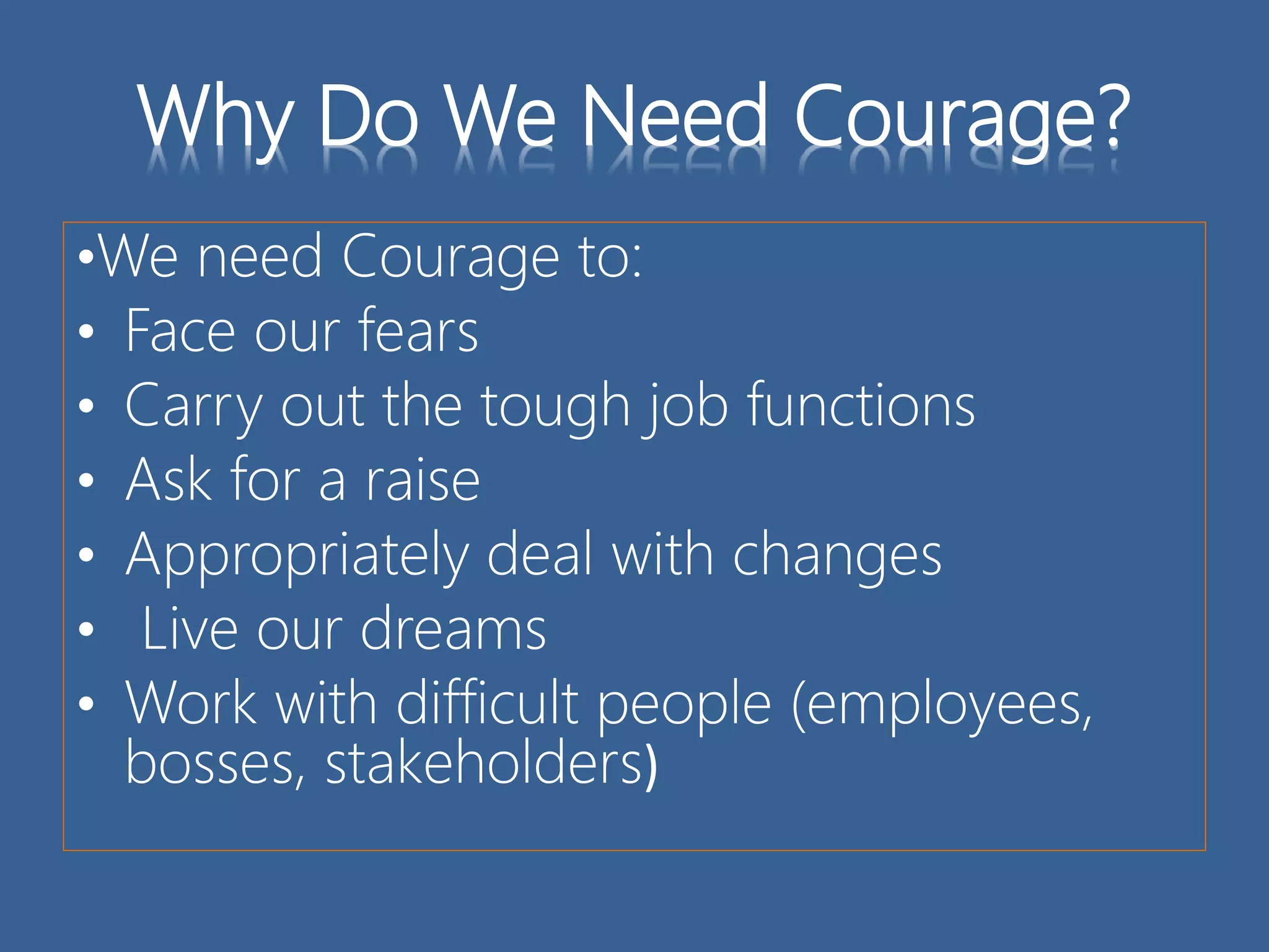 The power of courage | PPTX