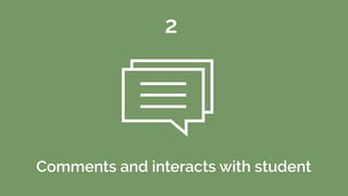 Comments and interacts with student
2
 