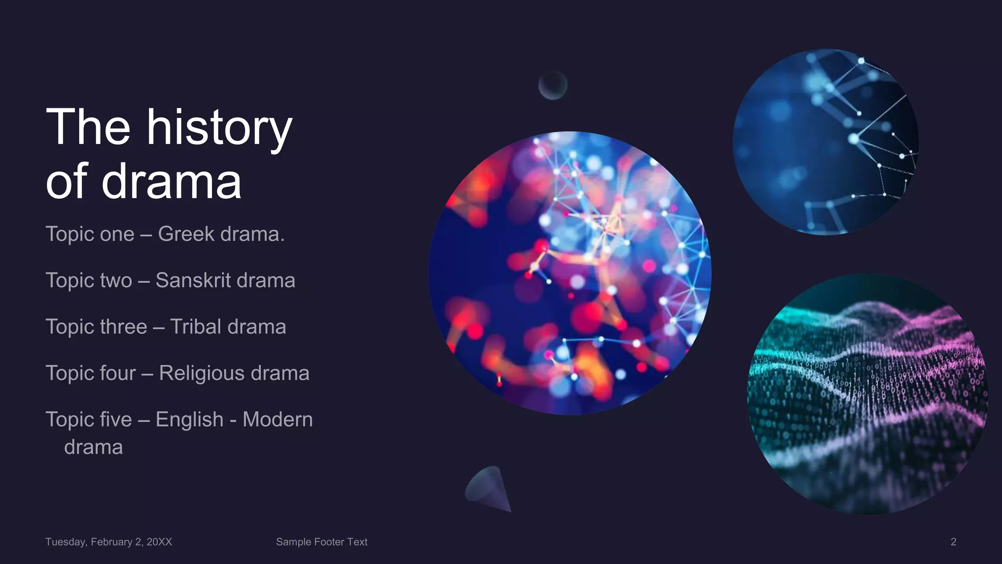 The history
of drama