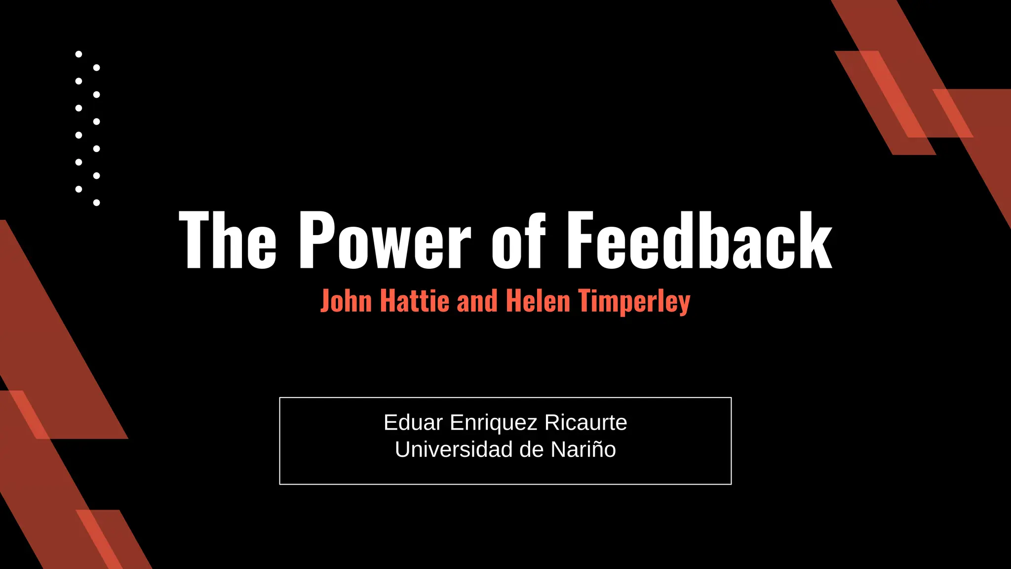 The Power of Feedback in the EFL Classroom | PPT