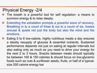 Examples – Eating-When & how
             Example 1:
  Only eating 2 large meals per day




  Eat every 3 hours +/- 1 hou...