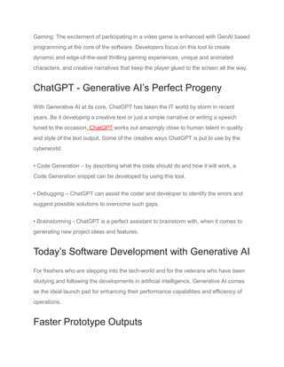 How Generative AI is Shaping the Future of Software Application ...