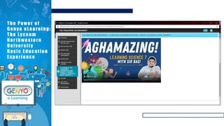 The Power of Genyo eLearning- The Lyceum Northwestern University Basic ...
