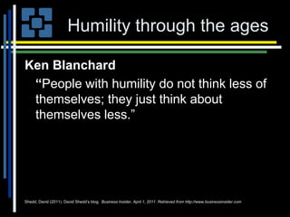 The power of humility Slide 13