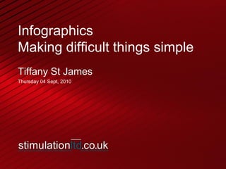 Infographics
Making difficult things simple
Tiffany St James
Thursday 04 Sept, 2010
 