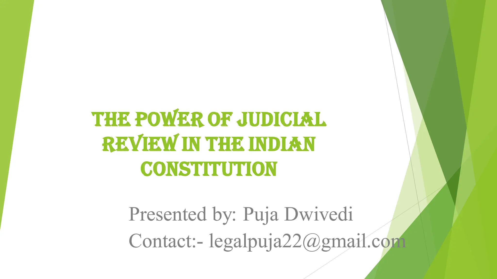 The Power of Judicial Review in the Indian Constitution.pdf
