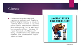 Cliche Files Example The power of language | PPTX