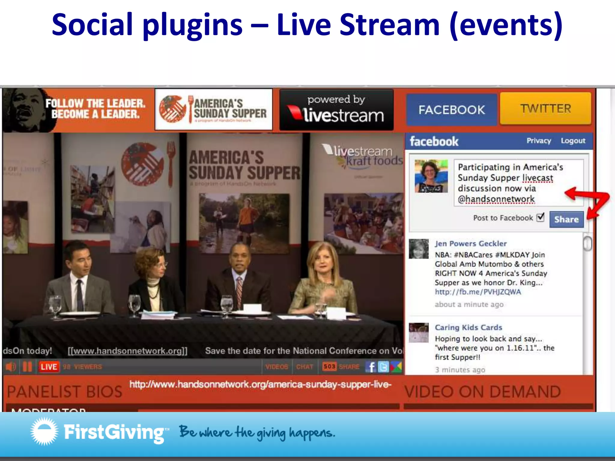 Social plugins – Live Stream (events)