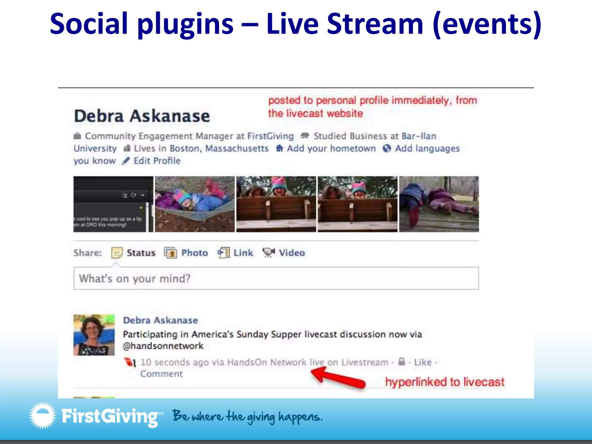 Social plugins – Live Stream (events)