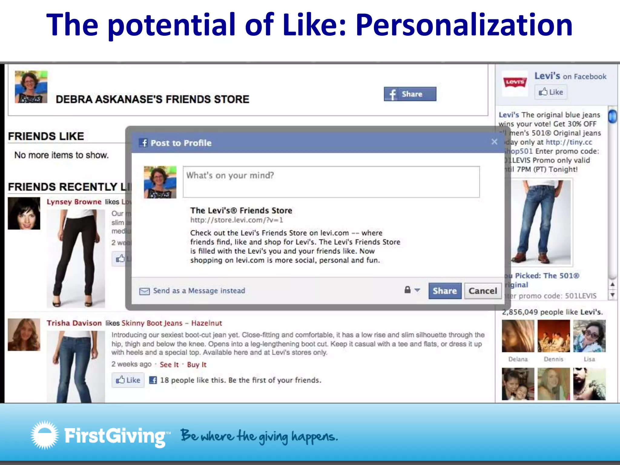 The potential of Like: Personalization 