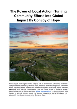 The Power of Local Action: Turning Community Efforts Into Global Impact ...