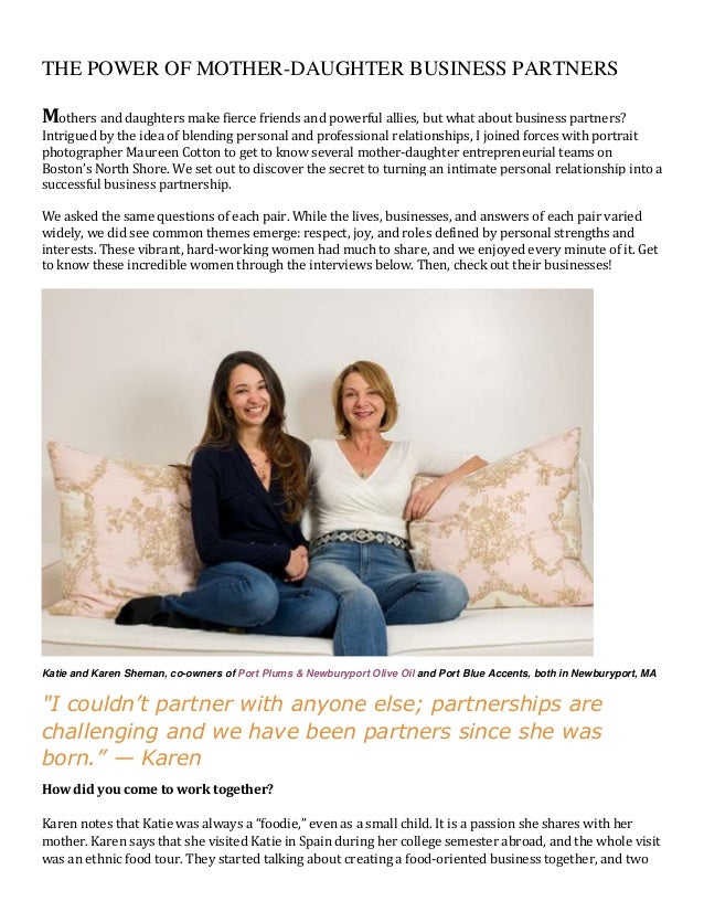 The Power of Mother Daughter Business Partners