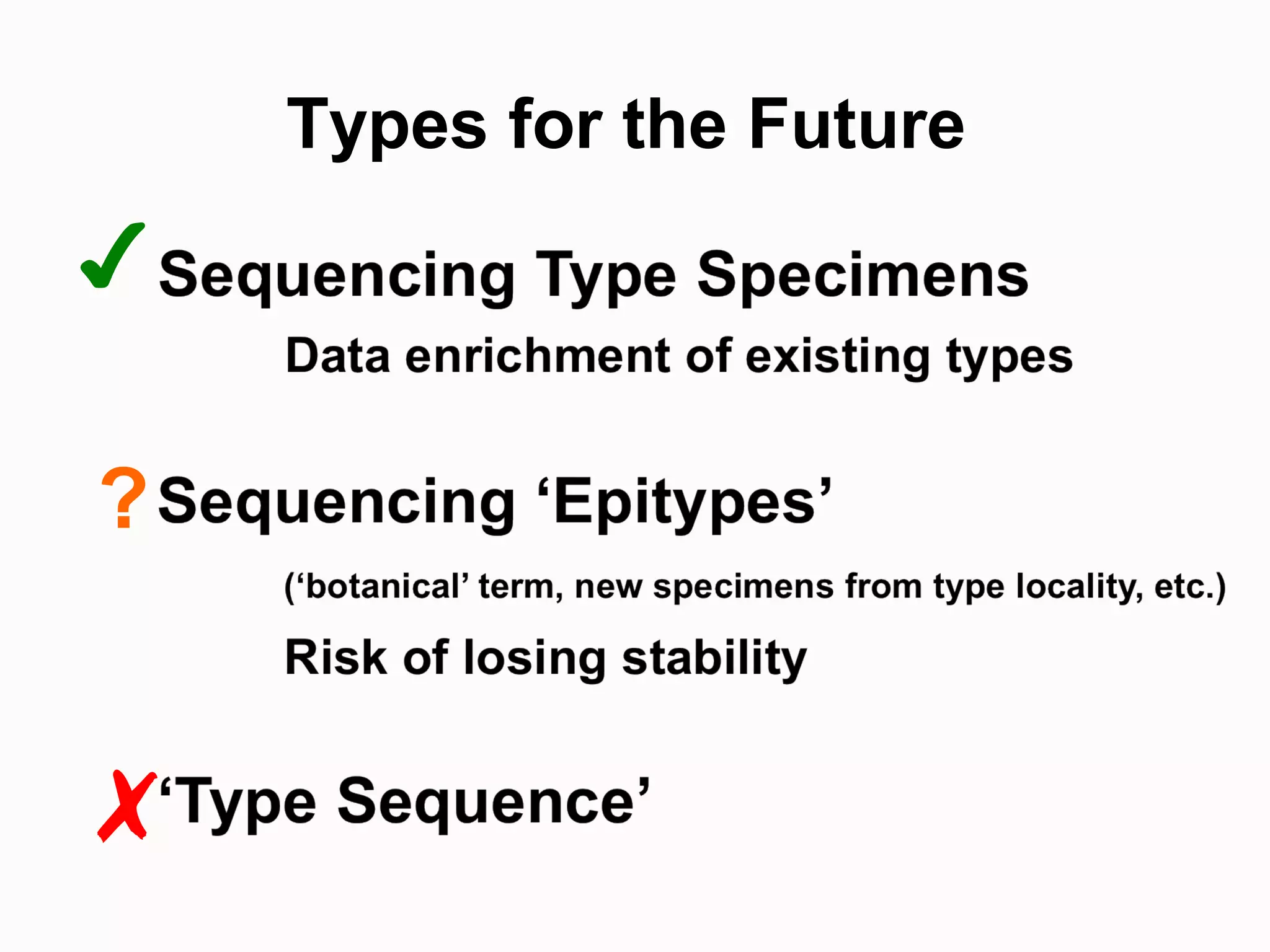 ✔
Types for the Future
?
✗
 
