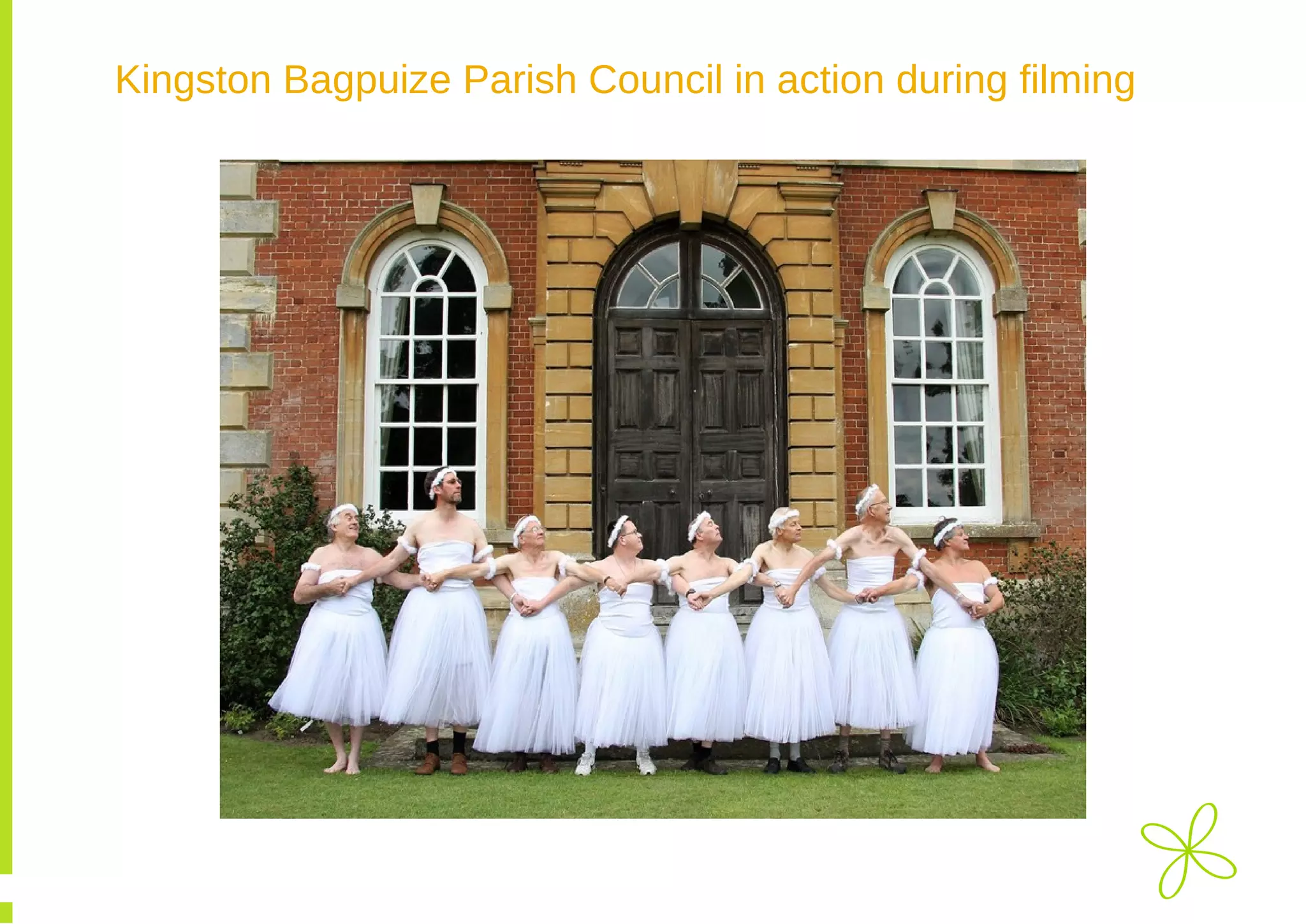 Kingston Bagpuize Parish Council in action during filming

 