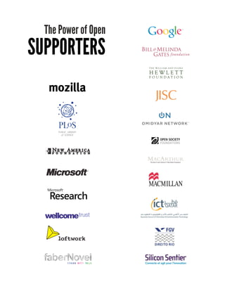 The Power of Open
SUPPORTERS
 