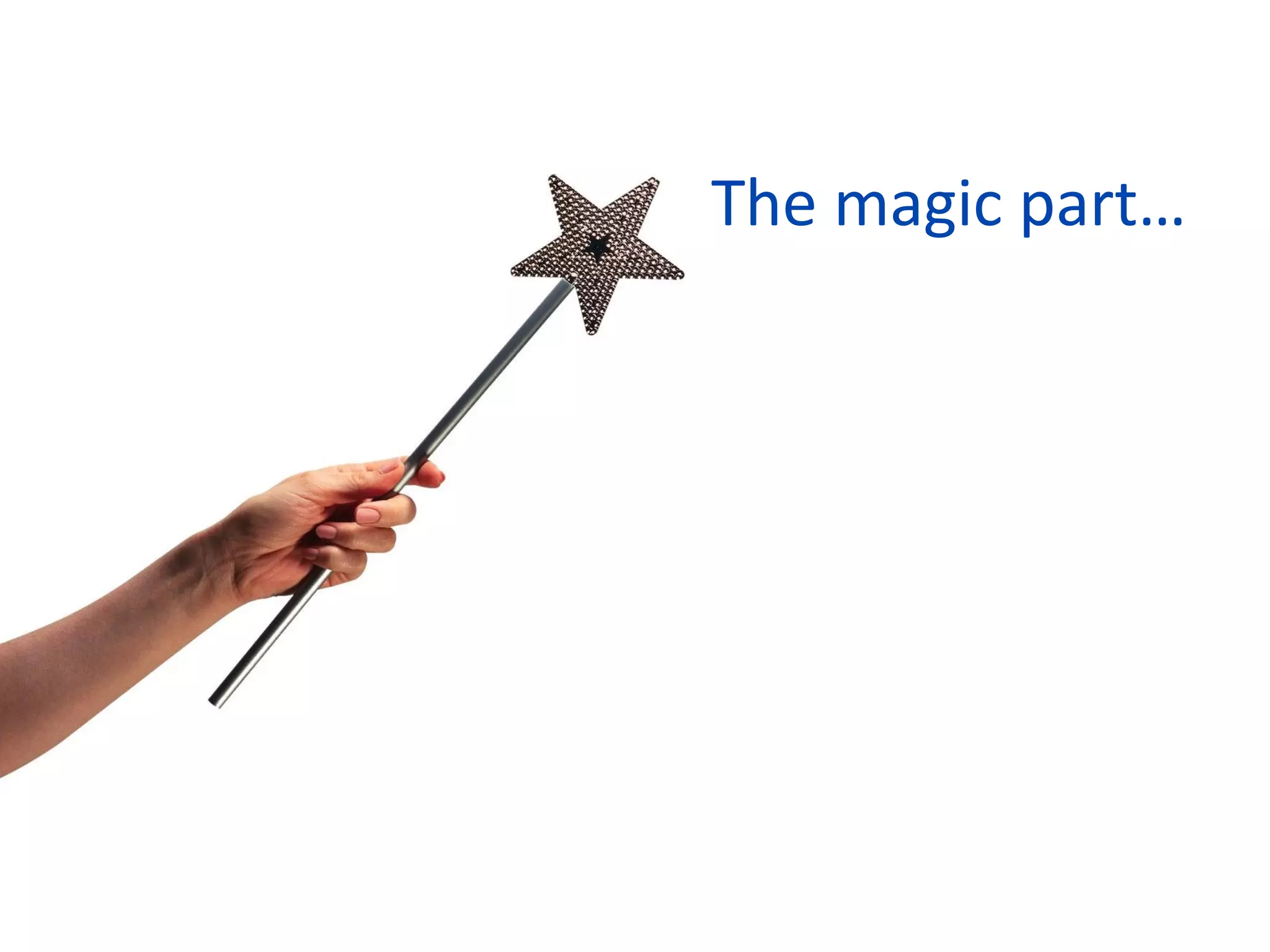 The magic part… 