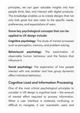 The Power Of Psychology In UX Design: Unlocking The Human Element | PDF