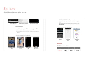 Sample
Usability, Comparative study
 