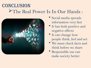 The Power of Social Media in Shaping Public Opinion and Society | PPTX