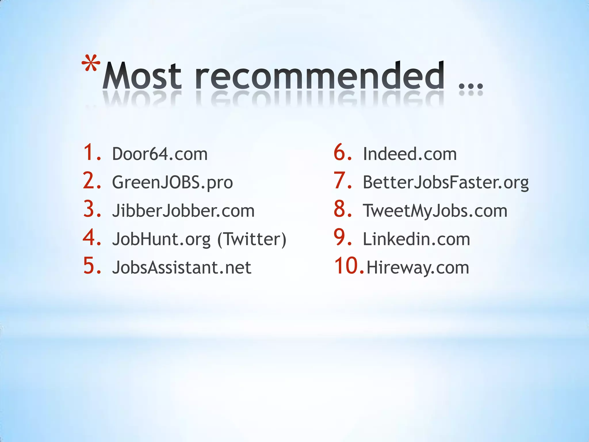 Create a Twitter account … www.twitter.com