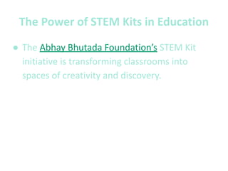The Power of STEM Kits in Education | PDF