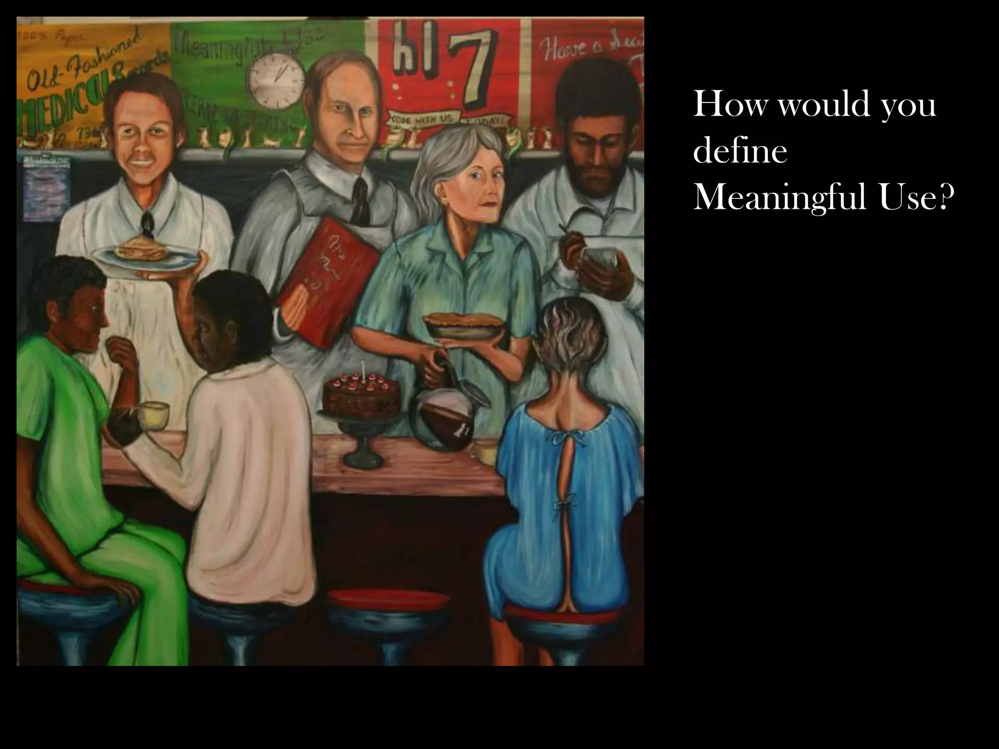 How would you
define
Meaningful Use?

 