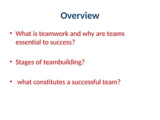 The power of teammates teamwork important | PPTX