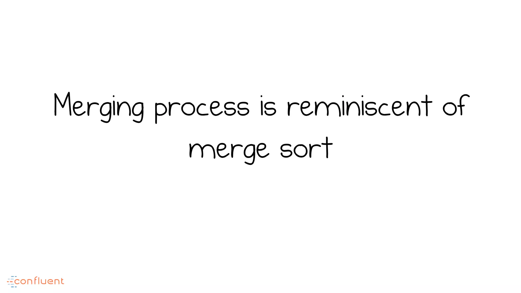 Merging process is reminiscent of
merge sort
 