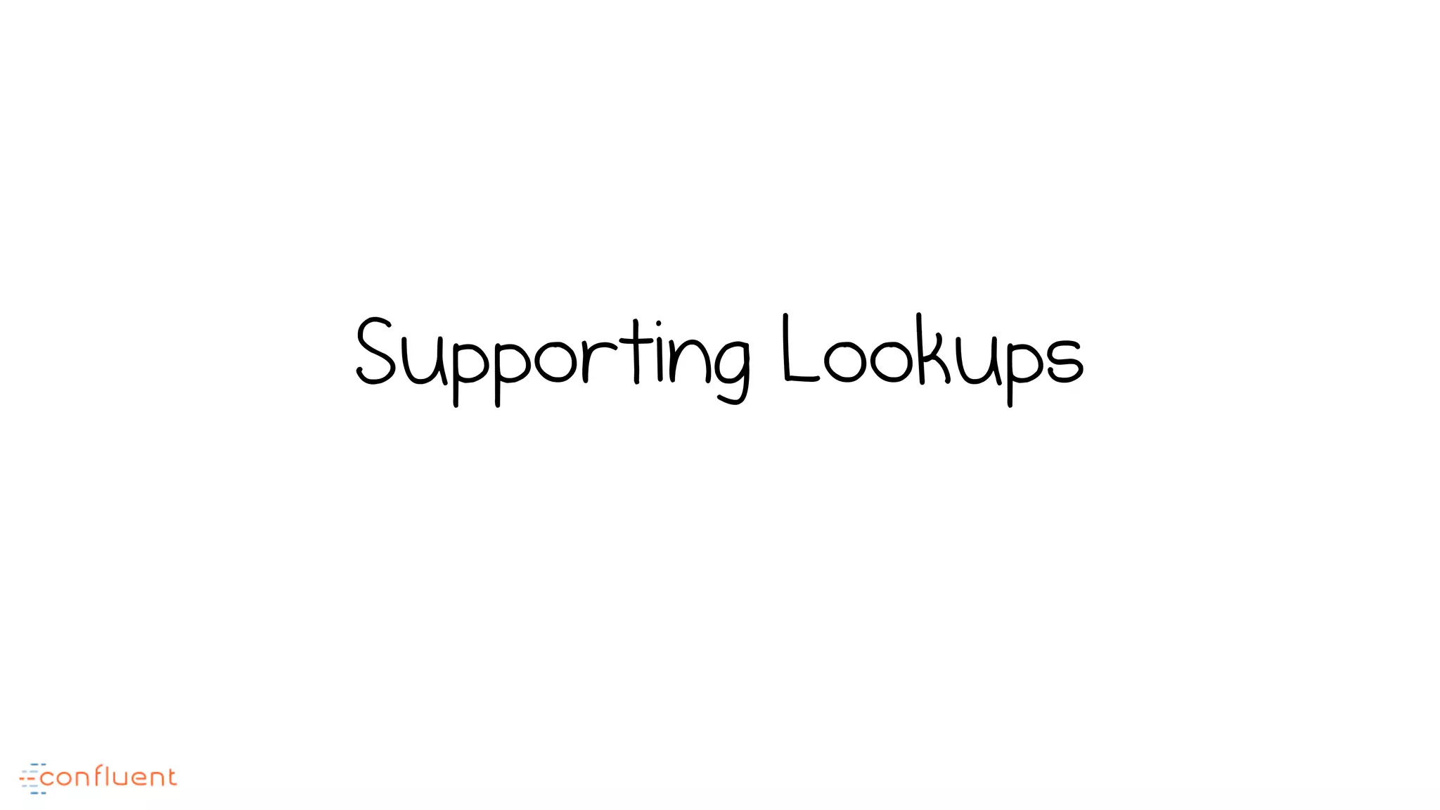 Supporting Lookups
 
